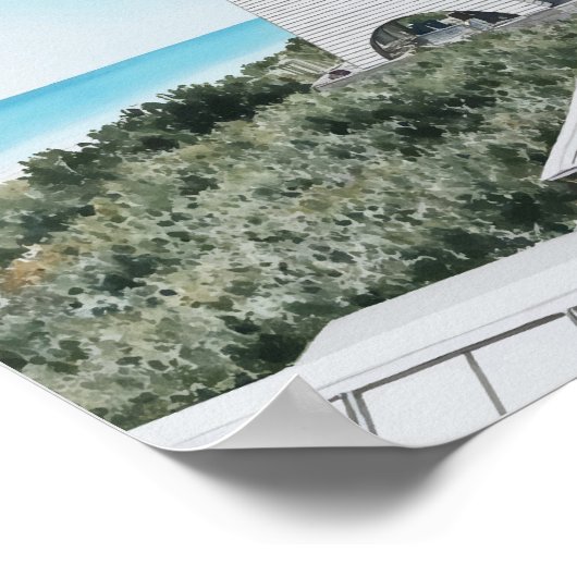 Seaside 30A Florida Waterverf Poster (Hoek)