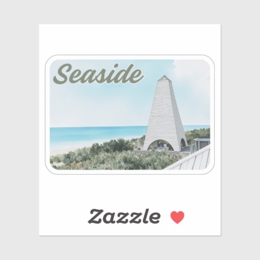 Seaside 30A Florida Waterverf Sticker (Vel)