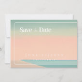 Seaside Beach Flat Save The Date Kaart (Voorkant)
