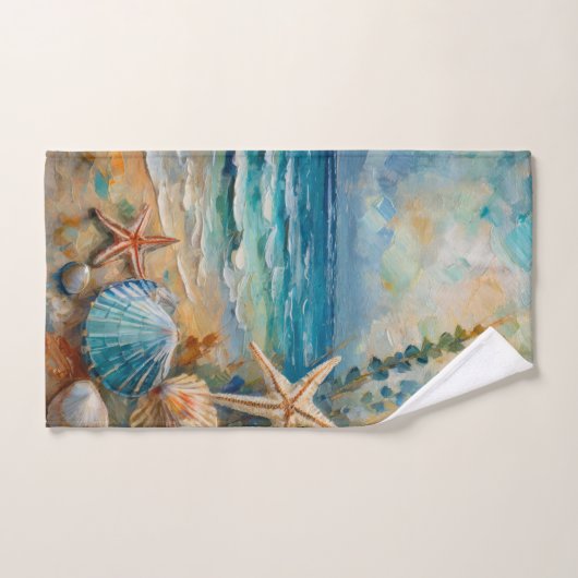 Seaside Beach Nautisch Zee Shell Bad Handdoek (Handdoek)