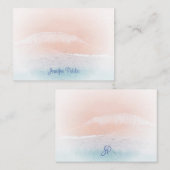 Seaside Beach Sand Monogram Hand Script Sjabloon (Voorkant / Achterkant)