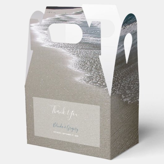 Seaside Beach & Sand Wedding Bedankdoosjes (Geopend)