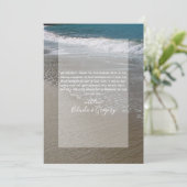 Seaside Beach & Sand Wedding Bedankkaart (Staand voorkant)