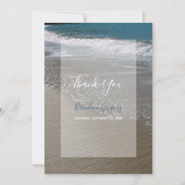 Seaside Beach & Sand Wedding Bedankkaart