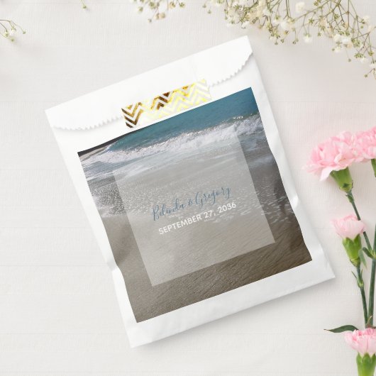 Seaside Beach & Sand Wedding Bedankzakje (Gezegeld)