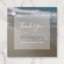 Seaside Beach & Sand Wedding Gift Bedankjes Labels