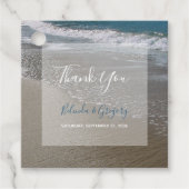 Seaside Beach & Sand Wedding Gift Bedankjes Labels (Voorkant)