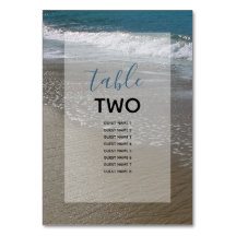 Seaside Beach & Sand Wedding Guest Names