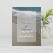 Seaside Beach & Sand Wedding Save the Date (Staand voorkant)
