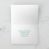 Seaside Beach Scene Blauwgroen Stoel Bloemen Verja Kaart (Binnen)