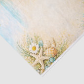 Seaside Beach Shell & Starfish Frame FE9 Decoupage Tissuepapier (Detail)