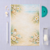 Seaside Beach Shell & Starfish Frame FE9 Decoupage Tissuepapier (Craft)
