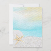 Seaside Beach White Sand Bridal Luncheon Kaart (Achterkant)