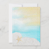 Seaside Beach White Sand Couples Shower Kaart (Achterkant)