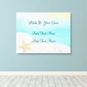Seaside Beach White Sand Wedding Canvas Afdruk (Insitu (Houten vloer))