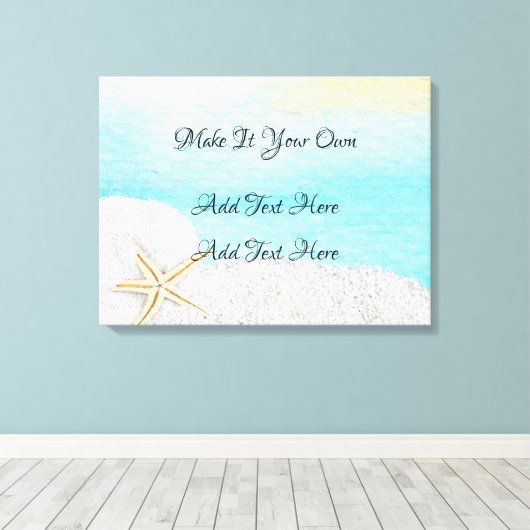 Seaside Beach White Sand Wedding Canvas Afdruk (Insitu (Houten vloer))