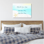 Seaside Beach White Sand Wedding Canvas Afdruk (Insitu (Slaapkamer))