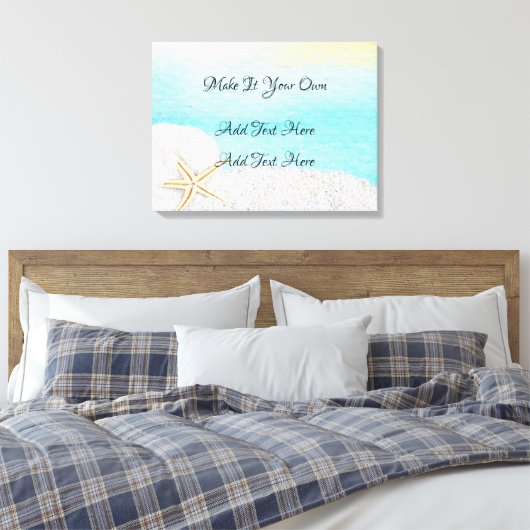 Seaside Beach White Sand Wedding Canvas Afdruk (Insitu (Slaapkamer))