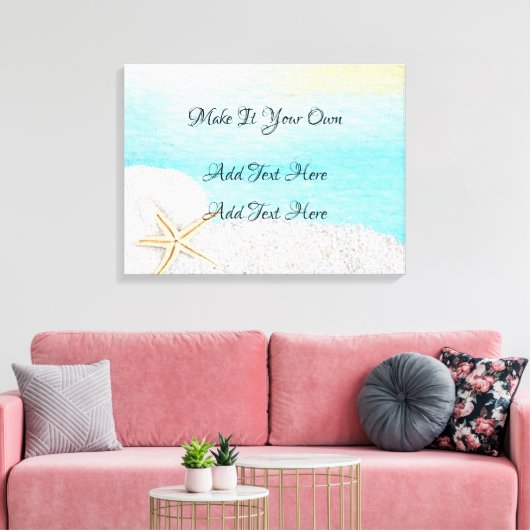 Seaside Beach White Sand Wedding Canvas Afdruk (Insitu (Woonkamer))