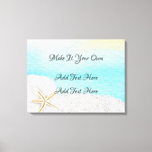 Seaside Beach White Sand Wedding Canvas Afdruk (Voorkant)