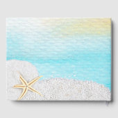 Seaside Beach White Sand Wedding Gastenboek (Achterkant)