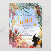 Seaside Birthday Invitation Kaart (Voorkant / Achterkant)