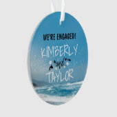 Seaside - Blue Beach bruiloft / Verloving Ornament (voorkant)