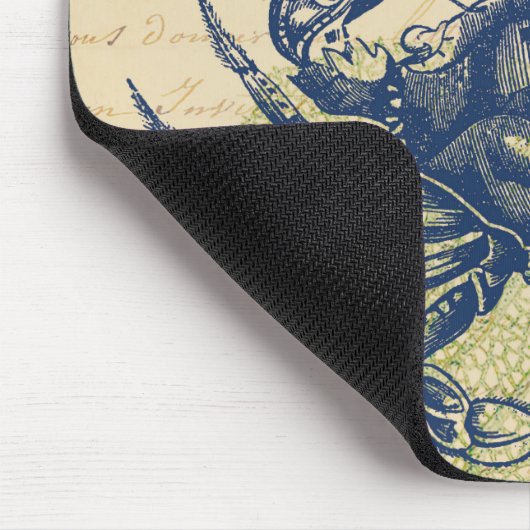 Seaside Blue Crab Collage Muismat (Hoek)