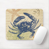 Seaside Blue Crab Collage Muismat (Met muis)