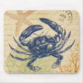 Seaside Blue Crab Collage Muismat (Voorkant)
