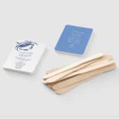 Seaside Blue Crab Wedding Programme Fan Handwaaier (Niet-gemonteerd)
