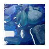 Seaside Blue Zee Glass Tegeltje (Voorkant)
