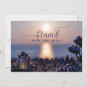 Seaside Boho Lantern Bridal Brunch Invitation Kaart (Voorkant)