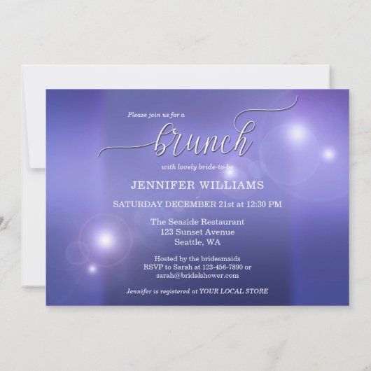 Seaside Boho Lantern Bridal Brunch Invitation Kaart (Achterkant)