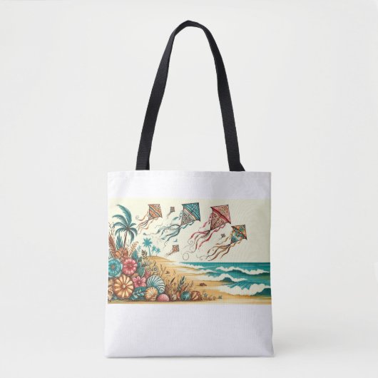 Seaside Breeze & Vliegende vliegers Tote Bag (Voorkant)
