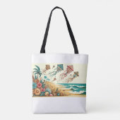 Seaside Breeze & Vliegende vliegers Tote Bag (Achterkant)