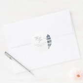 Seaside bruiloft dank u ronde sticker (Envelop)