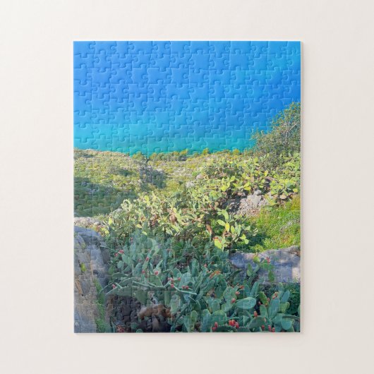 Seaside Cactus Nafplion Griekenland Legpuzzel (Verticaal)