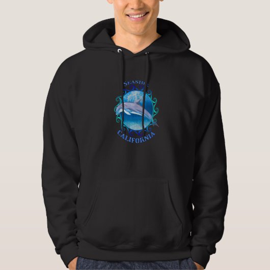 Seaside California Vacation Souvenir Dolphin Hoodie (Voorkant)