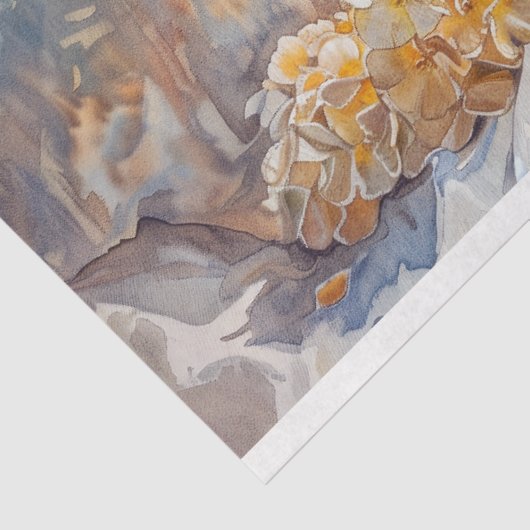 Seaside Caravan Slaapkamer Uitzicht Decoupage Tissuepapier (Detail)