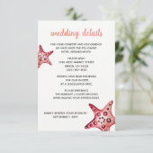 Seaside Celebration Beach Wedding Details cards Informatiekaartje (Staand voorkant)