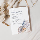 Seaside | Ceremony Rehearsal Dinner Invitation Kaart