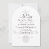 Seaside Christmas White Wedding Arch Kaart (Voorkant)