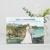 Seaside Coastal Castle | Ontvangst van weddenschap Kaart (Staand voorkant)