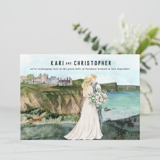 Seaside Coastal Castle | Ontvangst van weddenschap Kaart (Staand voorkant)