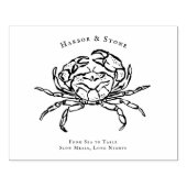 Seaside Coastal Crab Illustration Rubberstempel (Afrduk)