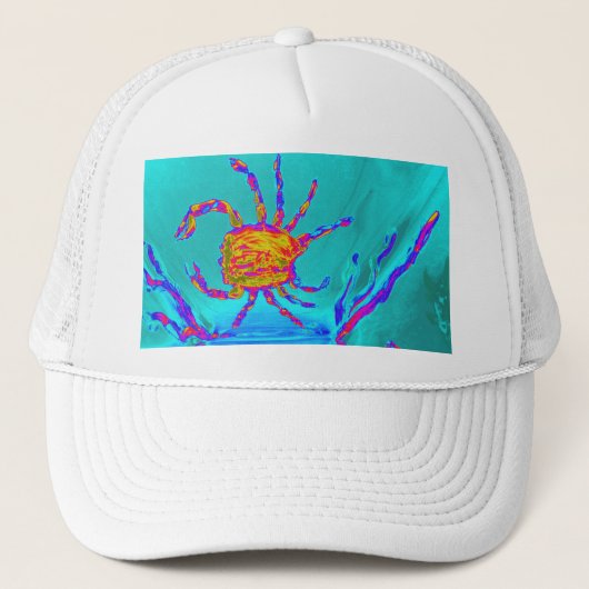 Seaside Cool Crab Trucker Pet (Voorkant)