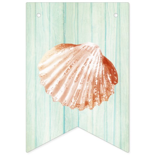 Seaside Cottage Beach Wedding Bunting Vlaggetjes (Tweede vlag)