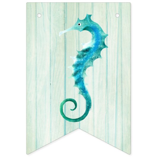 Seaside Cottage Beach Wedding Bunting Vlaggetjes (Eerste vlag)