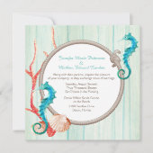Seaside Cottage Chic Wedding Invitation Kaart (Voorkant)